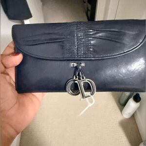 Authentic Dior Midnight Blue Christian Dior Karenina Wallet.